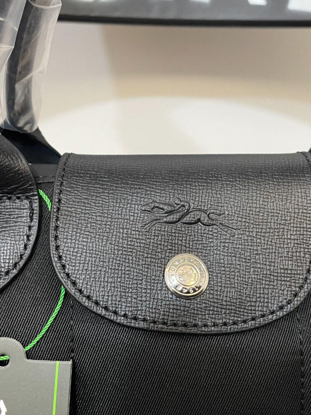 NWT Longchamp Le Pliage Energy Handbag Tote Pouch XS Black Crossbody Makeup Mini - Picture 5 of 8